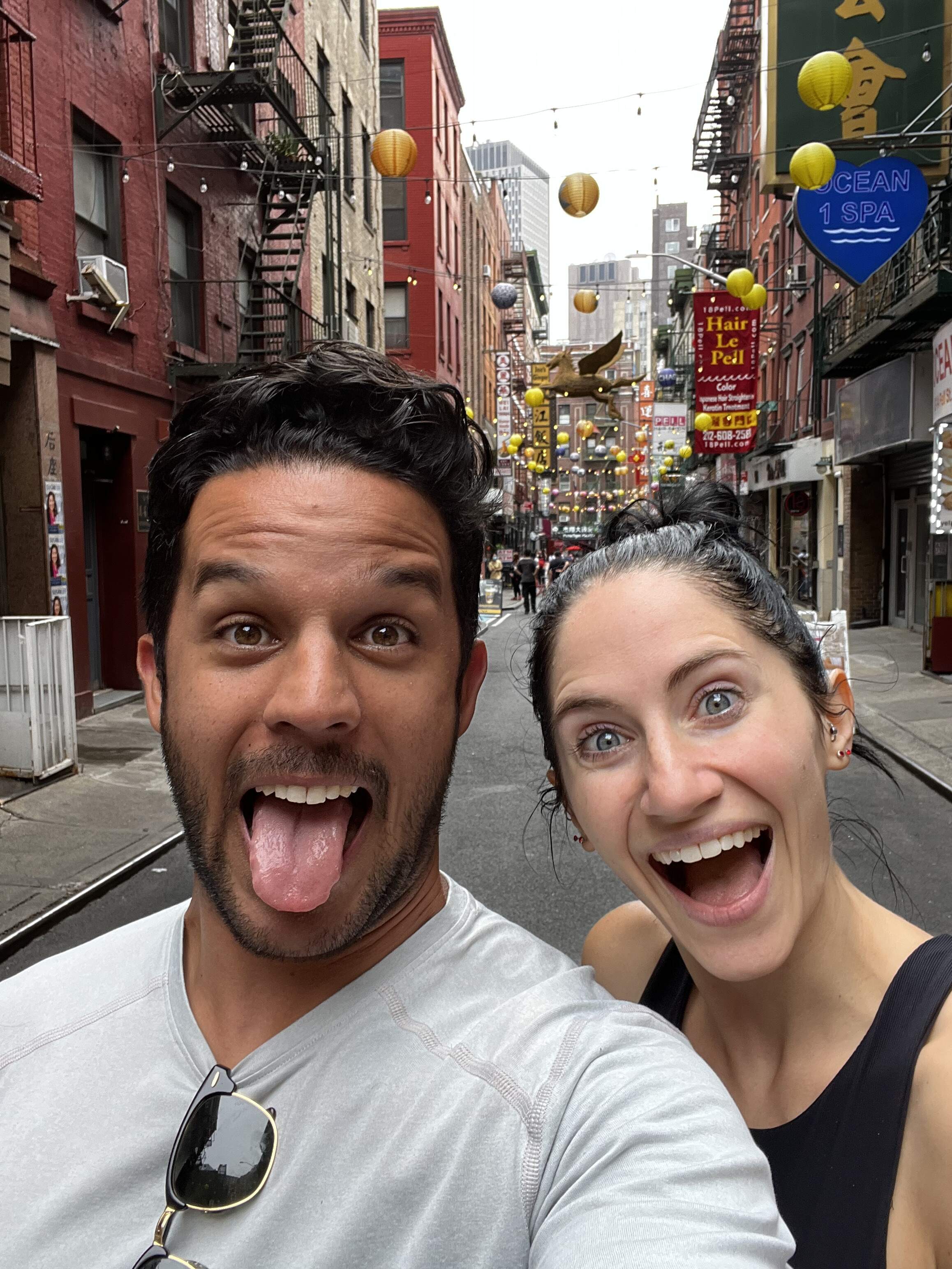 Steph and Andrew being silly